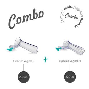 Combo Espéculo Vaginal P + Espéculo Vaginal M