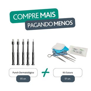 Combo Punch Dermatológico + Kit Sutura