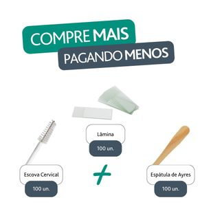 Combo Escova Cervical + Espátula de Ayre + Lâmina